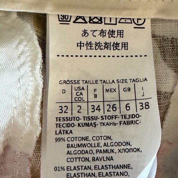 Marella tropical floral print cotton pants Sz 2 pockets - Picture 14 of 14